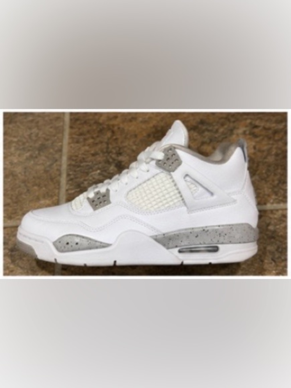 Nike AirJordan 4 Retro GS White Cement Sz 4Y Youth Sneakers GOAT Verified w/ Box - Picture 4 of 12